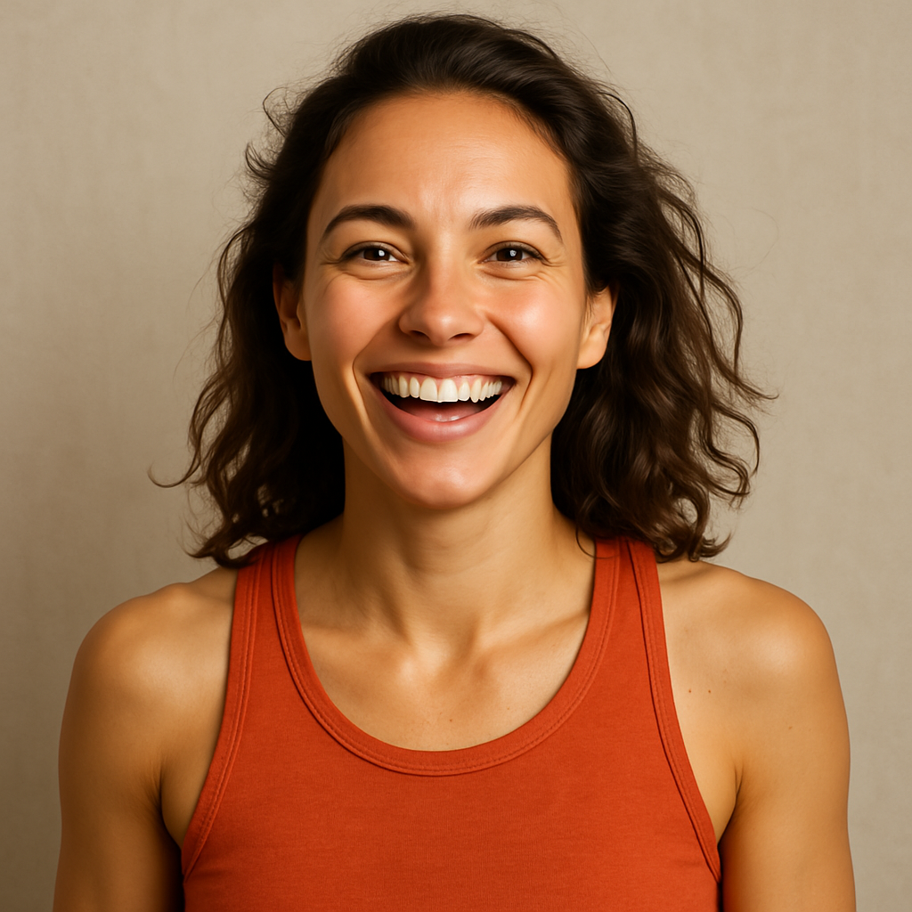 Pessoa saudável e feliz